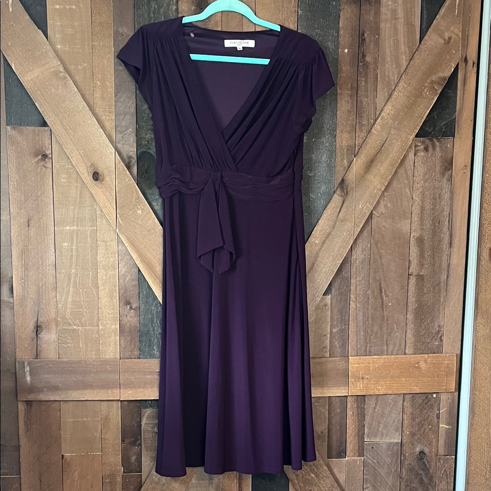 Evan Picone Deep Purple Midi Dress